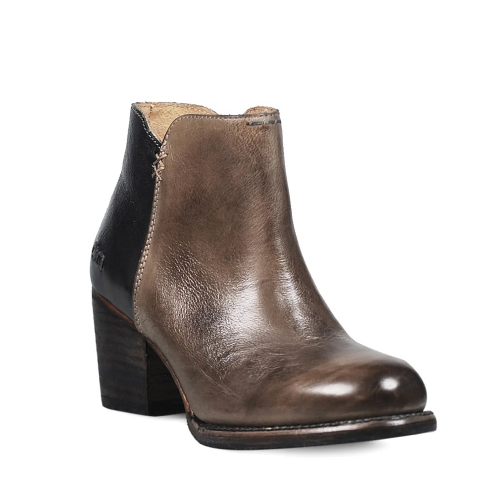 Bed Stu Yell Women's Ankle Boot in Smoke Grey and Black